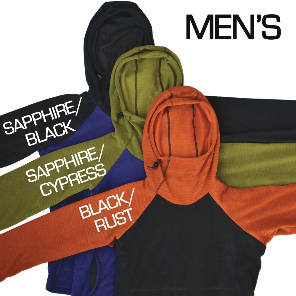 Black / Rust Melanzana Microgrid Hoodie